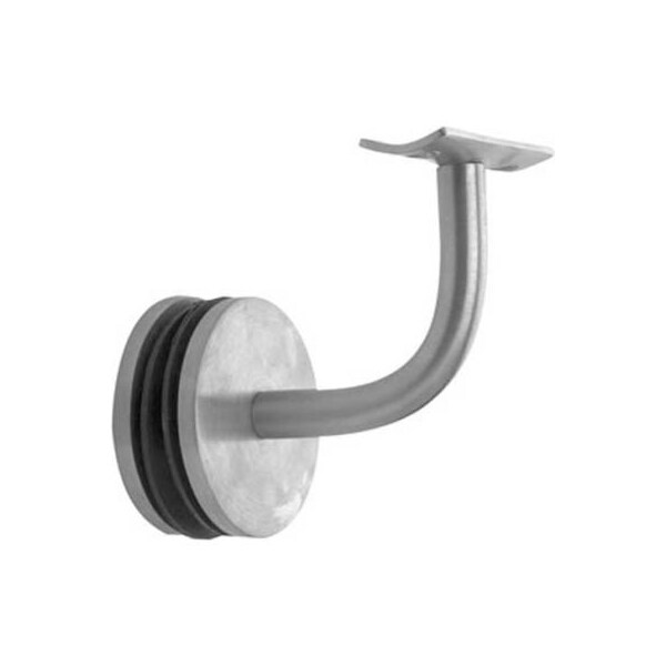 Lavi Industries Glass Mount Handrail, for 1.5" Tubing, Polished Stainless Steel 40-304/1H - main